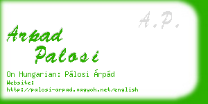 arpad palosi business card