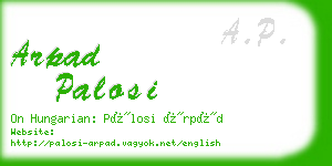 arpad palosi business card